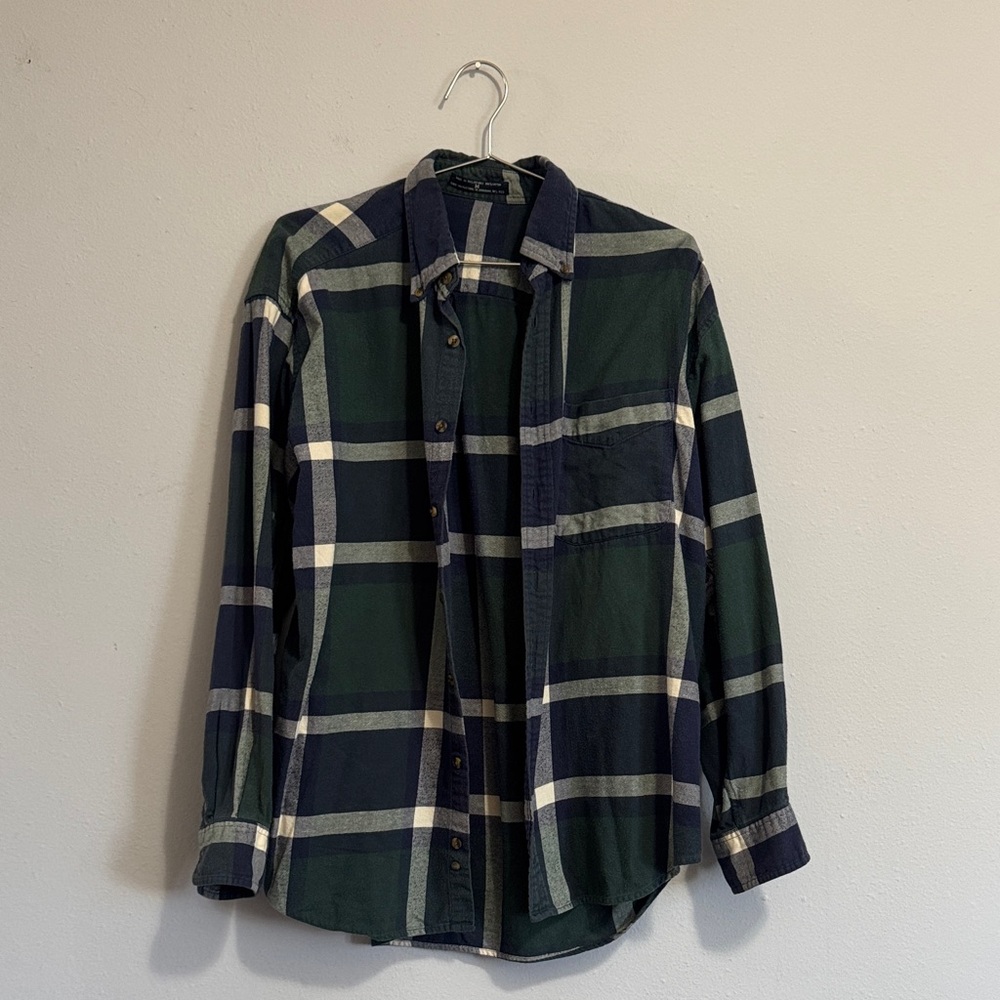 Green and Blue Plaid Flannel